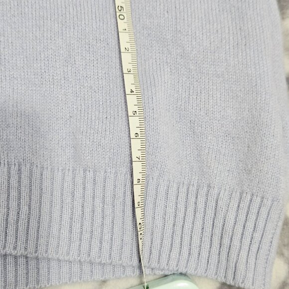 Woolovers Women's Cashmere & Merino Knitted Cowl Neck Jumper Soft Periwinkle S - Picture 8 of 8